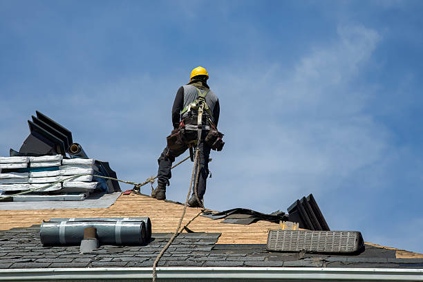 Professional Gutter Installation technician working in Saginaw, TX